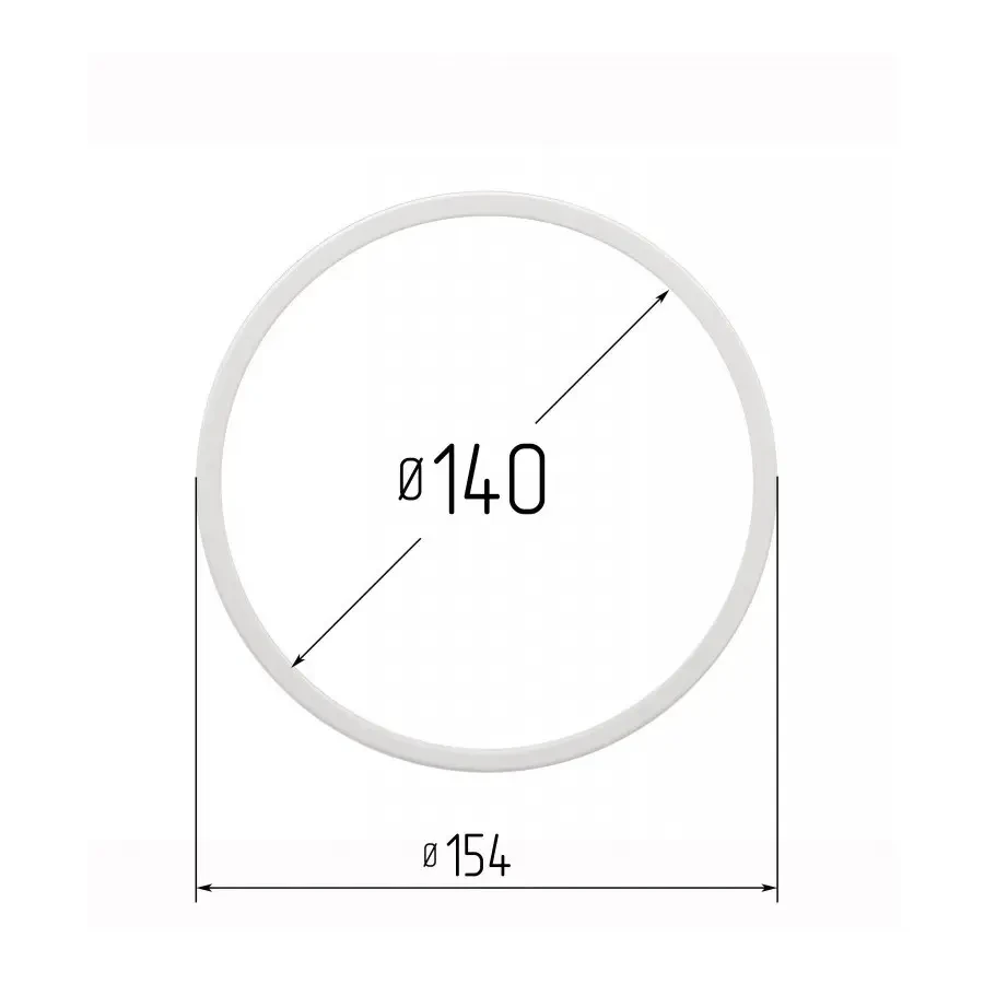Протекторное термокольцо для натяжных потолков - диаметр 140 мм (наружный 154,2мм)
