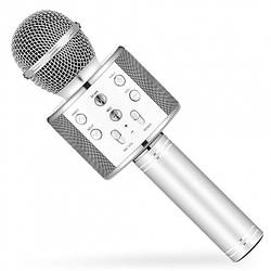 Караоке микрофон с колонкой WS-858 беспроводной (WS-858(Silver))