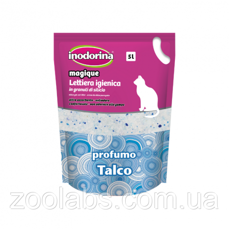 Наповнювач для туалету котів Inodorina Sanitary Litter (з ароматом тальку)