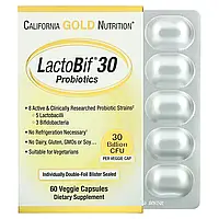 Пробиотик California Gold Nutrition LactoBif Probiotics 30 Billion CFU 60 капсул (52362772)