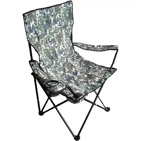 Стаул розкладної з спинкою Camping quad chair HX 001 з підстаканником Камуфляж