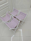Підставка для сумки, білий каркас з велюровим бузковим (ліловим) текстилем, фото 4