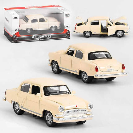 TK — 2683 Машинка металопластик Волга ГАЗ 21 Auto Expert масштаб 1:32, інерція, підсвітка фар, звук,, фото 1
