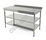 Стіл для кухні ресторану з 2-мя полицями 1500/600/850 мм, фото 2