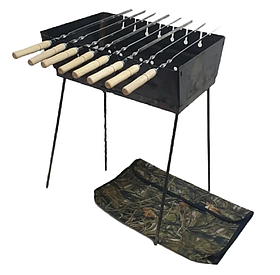 Комплект Metal-Best Мангал-валіза на 6 шампурів | 3мм | холоднокатанна сталь