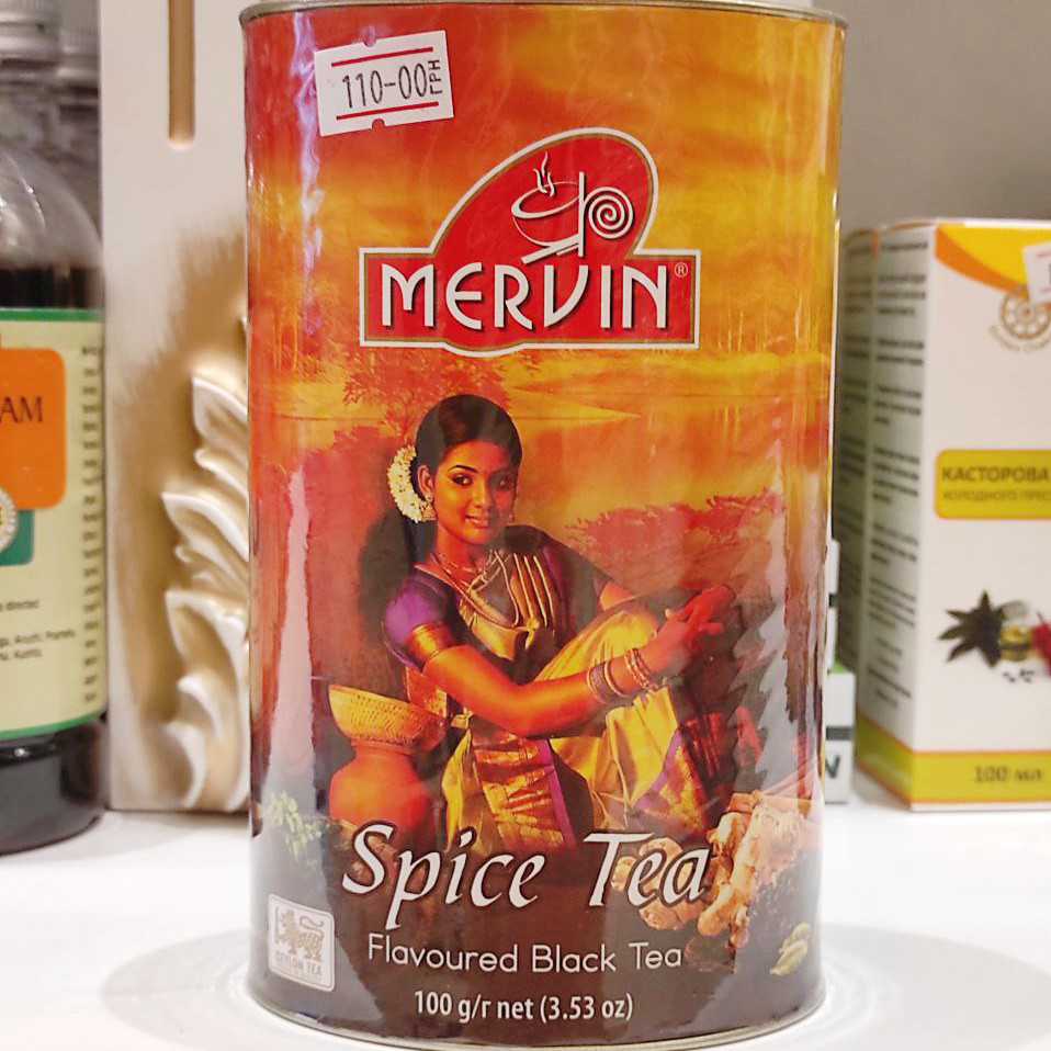 Чай чорний Спайс зі спеціями Black Tea Spice Mervin, 100 грам