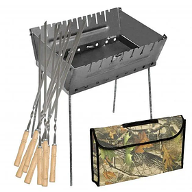 Комплект Metal-Best Мангал-валіза на 6 шампурів | 2мм | холоднокатанна сталь