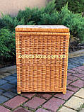 Корзина-ящик для білизни з лози 34х34х60см. Арт:8332, фото 4