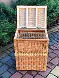 Корзина-ящик для білизни з лози 34х34х60см. Арт:8332, фото 2