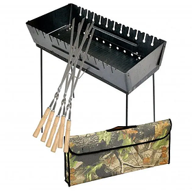 Комплект Metal-Best мангал-валіза на 12 шампурів | 2мм | холоднокатанна сталь