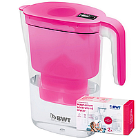 BWT Vida Еlectronic Розовый Фильтр-кувшин для воды+BWT MAGNESIUM Комплект 2 шт