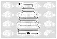 Пыльник полуоси Комплект пылника приводной вал SASIC 1904033 RENAULT GRAND SCENIC II