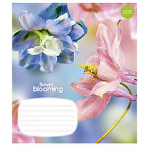 Зошит 18 арк. лінія "Школярик" ГЛІТТЕР / Flower blooming, фото 4