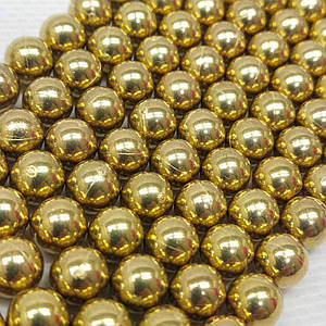 D-8мм Пробивные бусины-жемчуг на заклепках золотые (100 бусин) (СИНДТЕКС-0765)