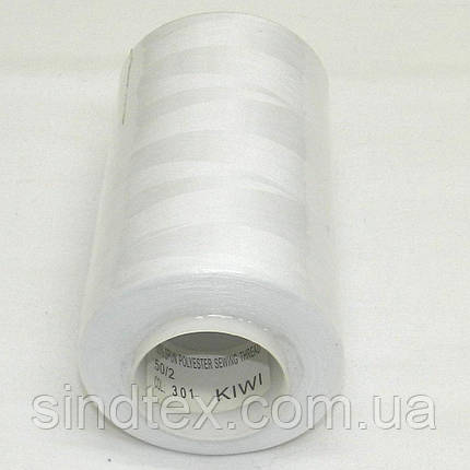 Нитки  для шиття білого 50/2 5000 ярдів, фото 2
