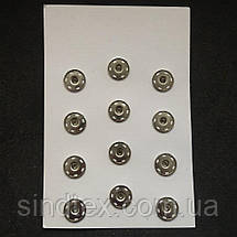 D=19мм, пришивні застібки-кнопки для одягу Sindtex 12шт метал колір сірий, фото 3