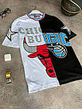 Чоловіча футболка Chicaco Bulls M1054 чорно-біла М, фото 3