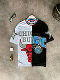 Чоловіча футболка Chicaco Bulls M1054 чорно-біла М, фото 4