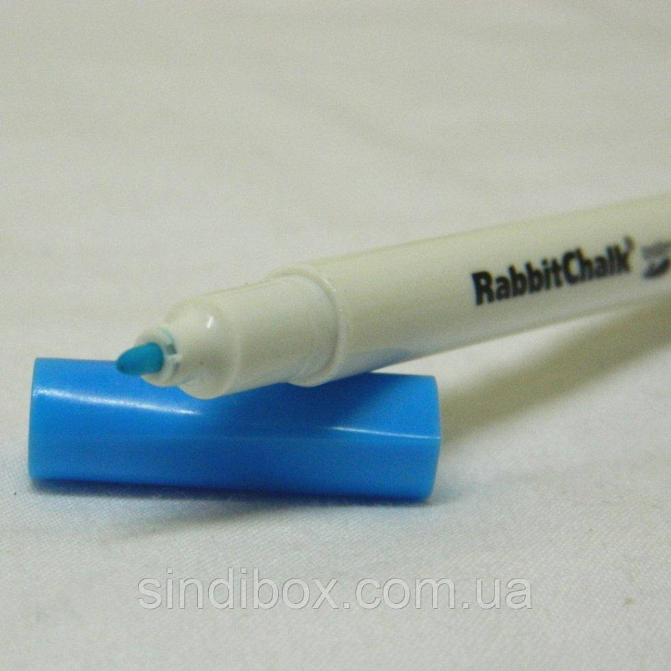 Исчезающий (водорастворимый) маркер Rabbit Chalk для ткани, голубой - фото 2 - id-p1102565698