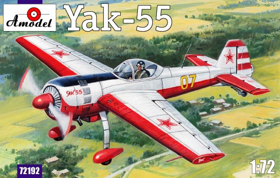 Пластикова модель 1/72 A-model 72192 радянський пілотажний літак ЯК-55, фото 1