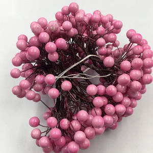 Опт Калина лаковая для рукоделия Ø7-8мм, 500 ягодок Цвет - Розовый (сп5нг-2012)