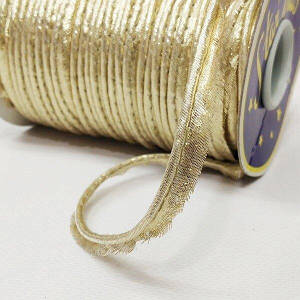 Стрічка кант-парча для шиття, колір золотий (СИНДТЕКС-1290)