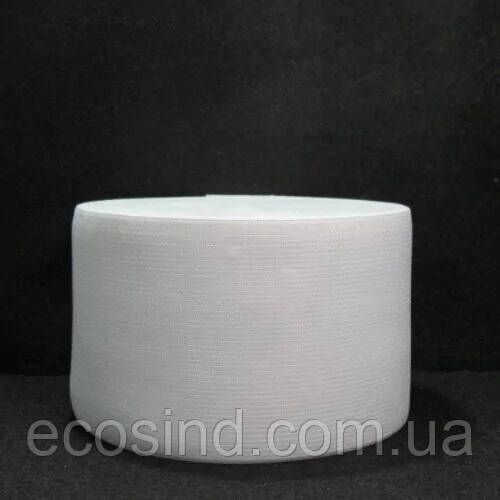 Широка білизняна резинка для одягу Sindtex білий 9 см х 22,5 м, фото 1