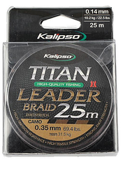 Шнур 0.18 мм 25 м Kalipso Titan Leader Braid Camo