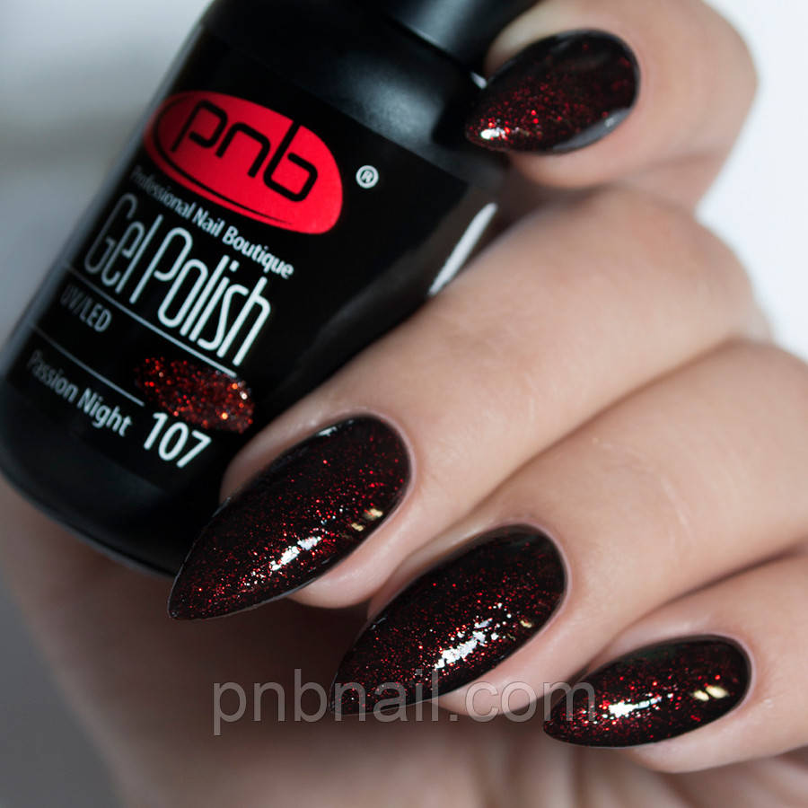 Гель-лак PNB  Passion Night 107, 8 мл