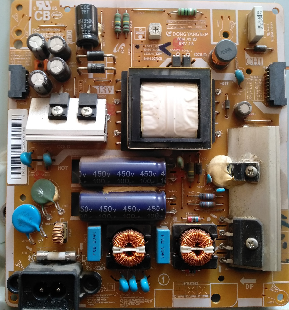 Купить Блок питания BN44-00700A телевизора Samsung UE32H427, цена 500 ...