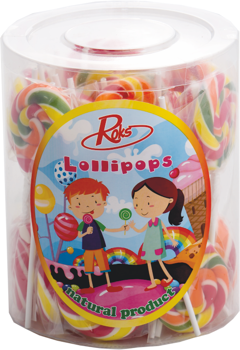 Льодяники на паличці Равлик 35 г 32 шт Roks, фото 1