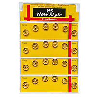 D=10мм пришивные застежки-кнопки для одежды Sindtex 24шт металлические цвет золотой