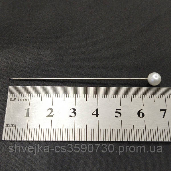 6,5 см булавки портновские с белым шариком (50шт) в органайзере - фото 3 - id-p1637584845
