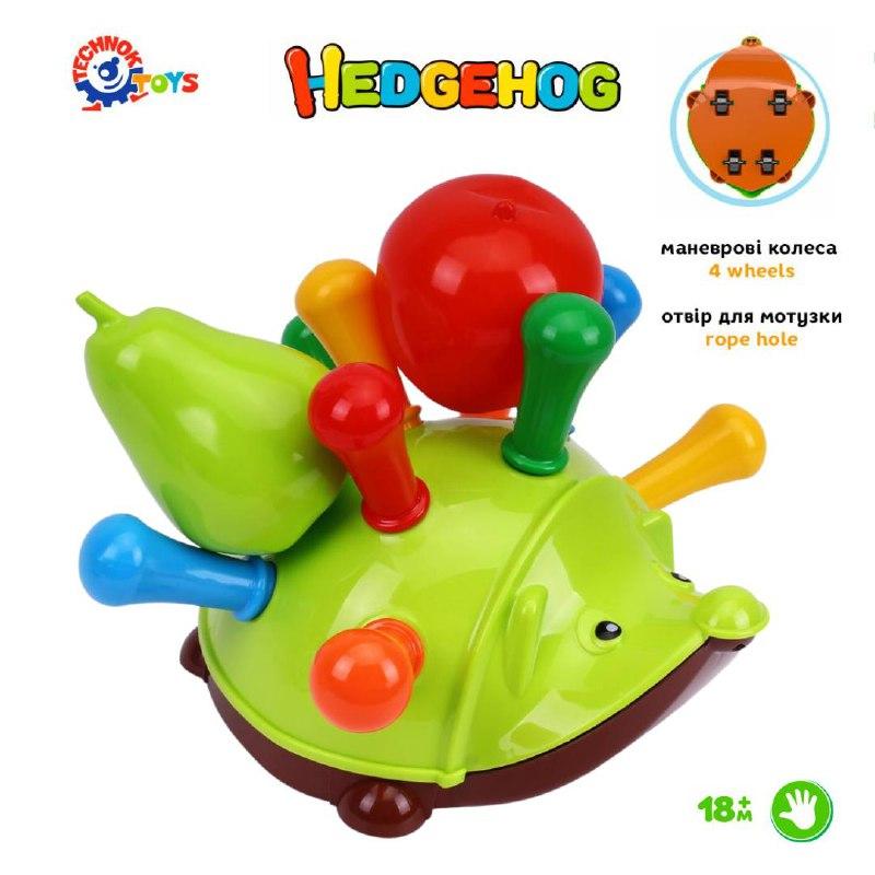 Дитяча розвиваюча гра сортер 8300 Веселий "Їжачок ТехноК" по методиці монтессорі Зелений, фото 1