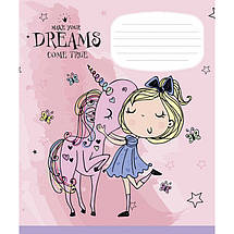 Зошит 12_арк. клітинка "Школярик" ГЛІТЕР / For pretty princess, фото 3