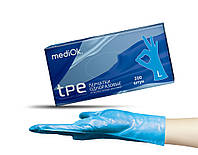 Перчатки одноразовые ТПЕ Mediok 200 шт/уп размер XL синие