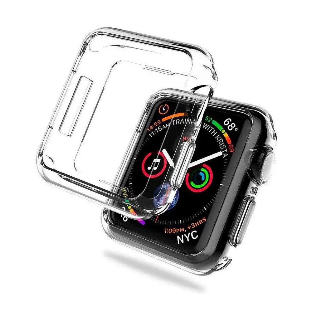 Чохол із захисним склом для Apple Watch 45 мм Transparent