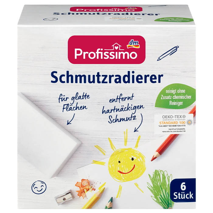 Меламінові губки для видалення бруду Profissimo 6 шт, фото 1