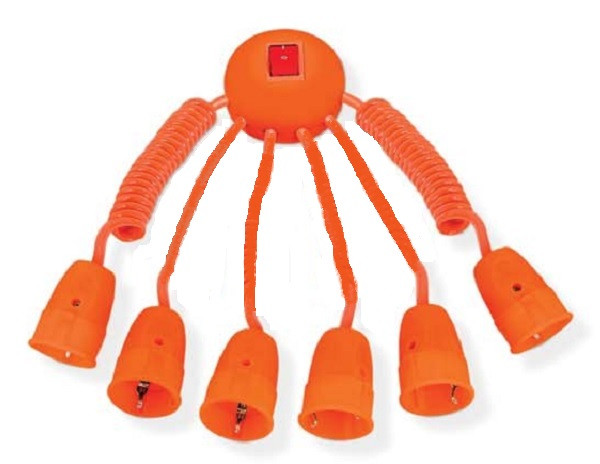 Octopus удлинитель на 6 подключений с выключателем - фото 1 - id-p20903581