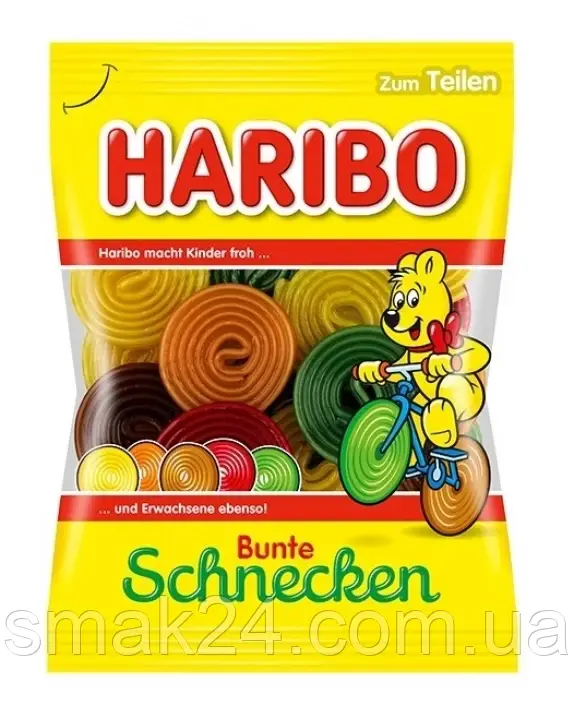 Желейні цукерки равлика Haribo Bunte Schnecken Німеччина  160г