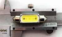 Автолампа led светодиодная, софитная 12V C5W T11x39-S8.5 (1SMDx3chips) Mega-LED WHITE TEMPEST (tmp-2