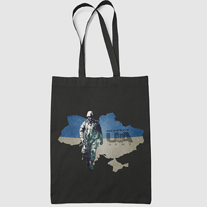 Шоппер еко - сумка черна Respect UA Army