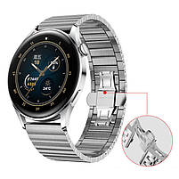 Ремінець металевий для годинника 22 мм Bead design сріблястий, фото 3