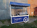 Ручний візок-холодильник "Ice Cream" із вбудованою вітриною., фото 7