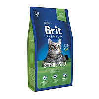 Brit Premium Cat Sterilised (Брит Премиум Стерилизед) сухой корм с курицей для стерилизованных котов 8 кг.