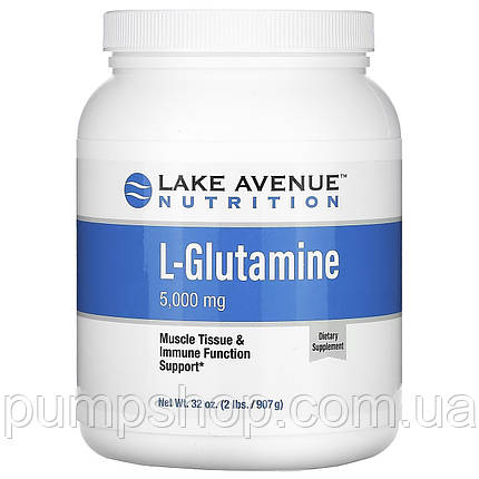 Глютамин Lake Avenue Nutrition L-Glutamine 907 г, фото 1