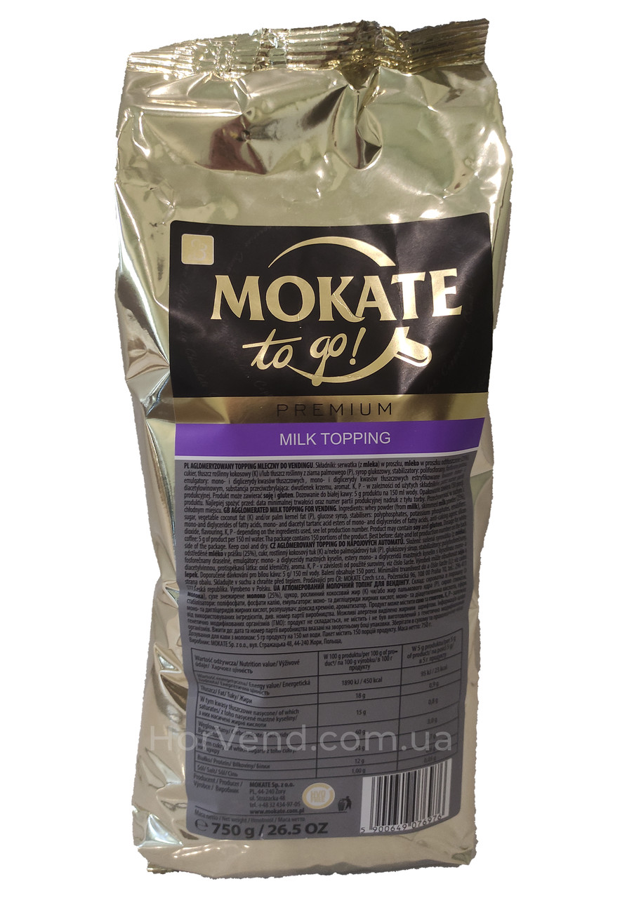 Сухі гранульовані вершки Mokate Topping Premium 0.75 кг х 10 шт.