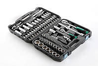 Набір насадок CrV 1/4, 1/2 (72T) (94шт) (інструментів) торцевих c тріскачкою Сила 252094