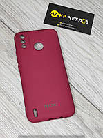 Чохол Чохол Silicone Cover My Color Full Camera (A) для TECNO Spark 6 Go (Бордовый / Marsala)