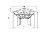 Автомобільний навіс Двоскатний з фермами "Збери Сам" 6000х4000 мм, фото 3
